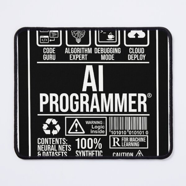 Item preview, Funny AI Programmer Artificial Intelligence Warning Label Graphic designed and sold by ZyricZyric.