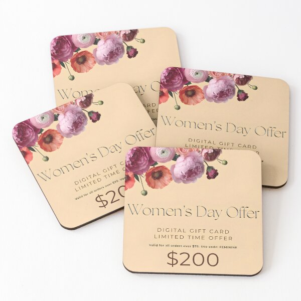 Item preview, Vibrant flowers celebrate Women's Day with digital gift card offer designed and sold by Creative88Art.