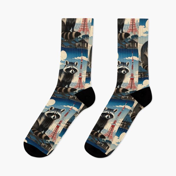 Item preview, Raccoon over Tokyo Tower designed and sold by The King's general goods.