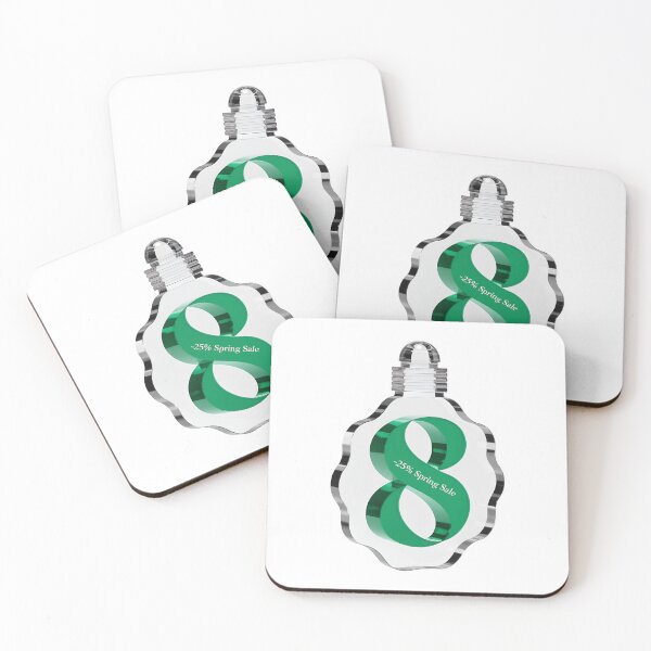 Item preview, Green lightbulb with 25 percent off spring sale discount designed and sold by Creative88Art.