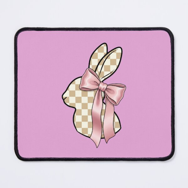 Item preview, Coquette Bunny - Pink Bow Checkered Aesthetic Easter designed and sold by LaurannaDesign.