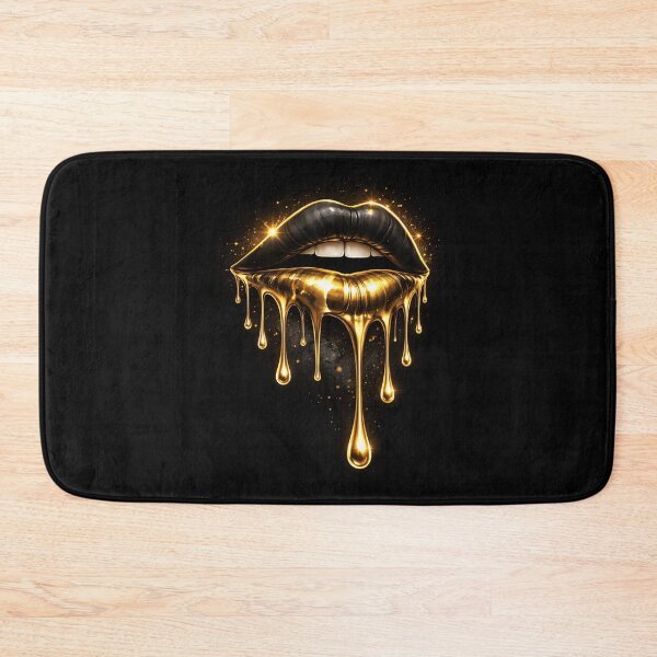 Item preview, Gold Drip Kiss designed and sold by TheWonkyEaselCo.