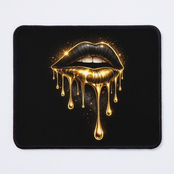Item preview, Gold Drip Kiss designed and sold by TheWonkyEaselCo.