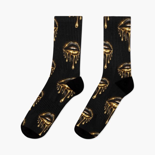 Item preview, Gold Drip Kiss designed and sold by TheWonkyEaselCo.