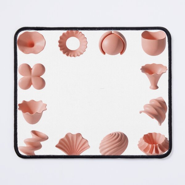 Item preview, Pink cookie cutters in various shapes floating in air designed and sold by Creative88Art.