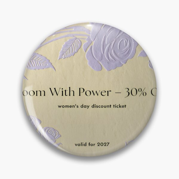 Item preview, Elegant Women's Day discount ticket with floral design and 30 percent off designed and sold by Creative88Art.