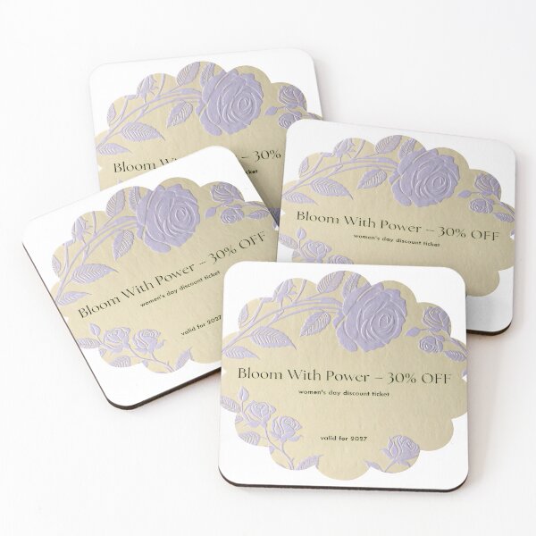 Item preview, Elegant Women's Day discount ticket with floral design and 30 percent off designed and sold by Creative88Art.