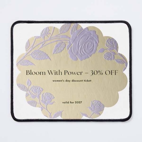 Item preview, Elegant Women's Day discount ticket with floral design and 30 percent off designed and sold by Creative88Art.