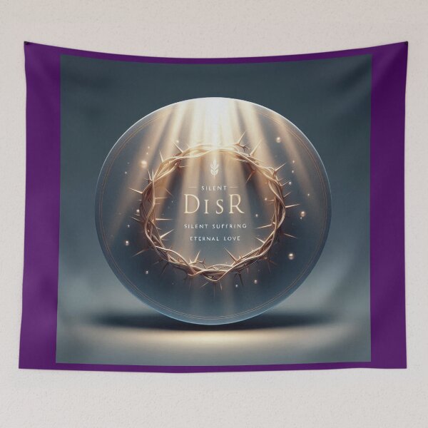 Item preview,  Crown of Thorns – Silent Suffering, Eternal Love (3D Divine Light Label)  designed and sold by PaintMeWorld.