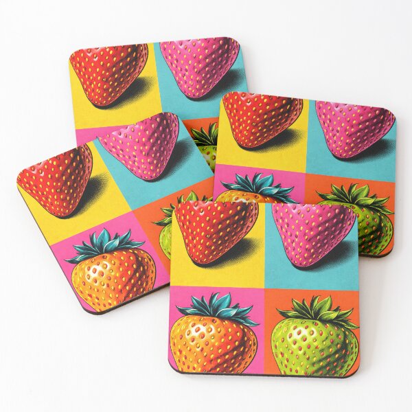 Item preview, Colorful Pop Art Strawberries – Warhol Inspired Print designed and sold by Mr.Warhol.