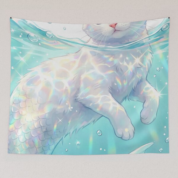 Item preview, Cute Purrmaid Cat Mermaid Kawaii Fantasy Ocean designed and sold by DigitalAnnaBanana.