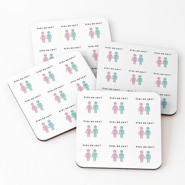 Item preview, Girl Or Boy Gender Reveal Pregnancy Pink Blue Stickers Prints Posters Wall Art Magnet Home Coffee Cup Decoration TShirt Stationary Notebook Magnet Hat Kitchen Work School Office Redbubble Shop designed and sold by Saritas Boutique Shop.