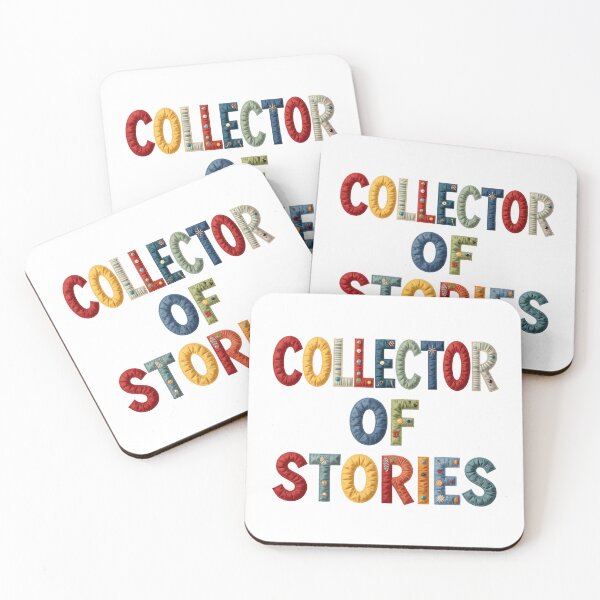 Item preview, COLLECTOR OF STORIES - IN FAUX LETTERING designed and sold by AlexOBrienArt.