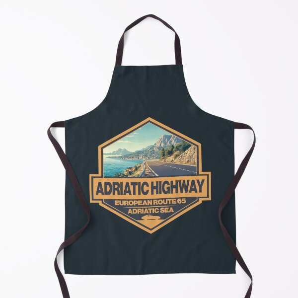 Item preview, Adriatic Highway Coast Travel Art Badge designed and sold by KrisSidDesigns.