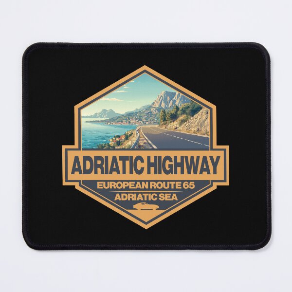 Item preview, Adriatic Highway Coast Travel Art Badge designed and sold by KrisSidDesigns.