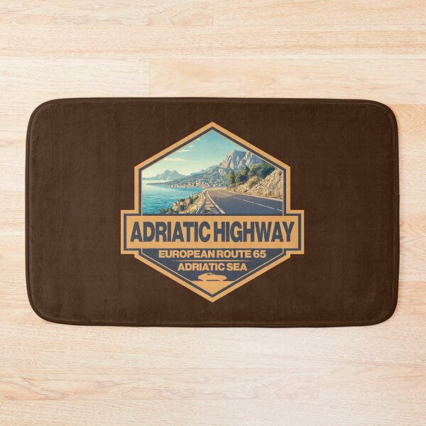 Item preview, Adriatic Highway Coast Travel Art Badge designed and sold by KrisSidDesigns.