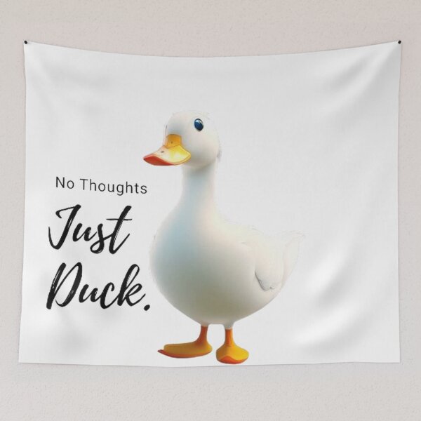 Item preview, No Thoughts Just Duck – Funny Duck Meme Minimal Aesthetic designed and sold by Noctavia07.