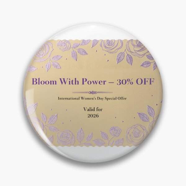 Item preview, Elegant discount coupon with floral design for International Women's Day designed and sold by Creative88Art.