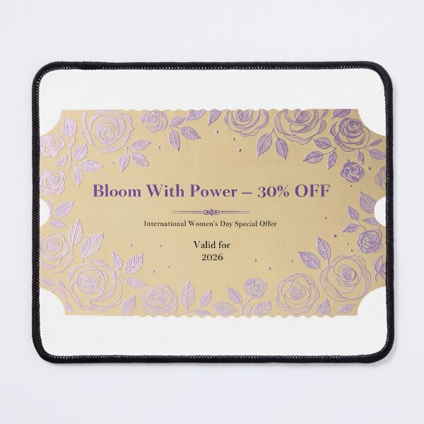 Item preview, Elegant discount coupon with floral design for International Women's Day designed and sold by Creative88Art.