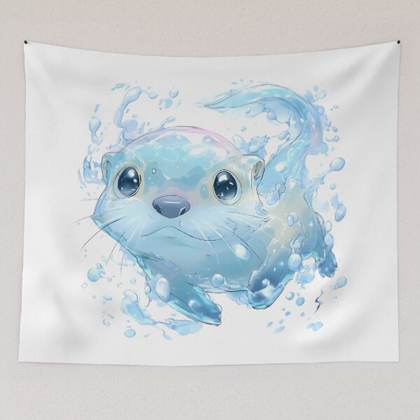 Item preview, Cute Splashing Otter designed and sold by Retro Whimsy.