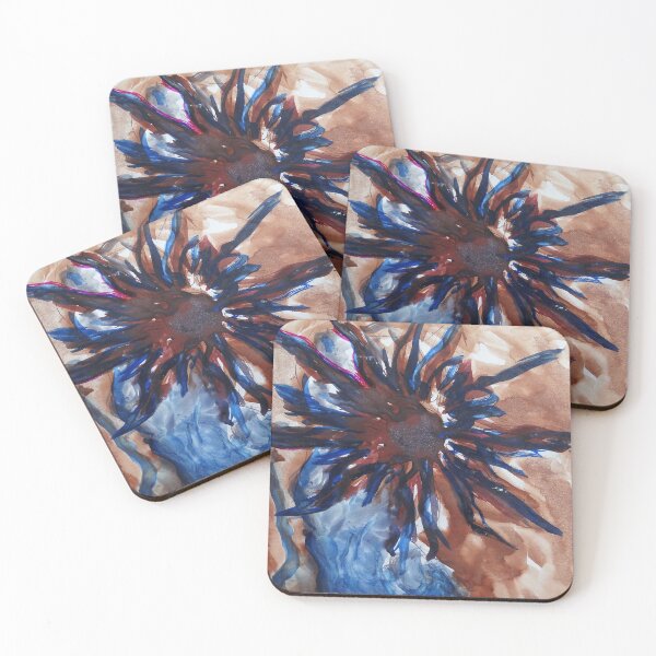 Item preview, Radiant Indigo Abstract Sunburst Artwork by Katt Yanda designed and sold by Artist-Katt-Yanda.