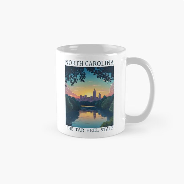 Item preview, North Carolina Travel Poster – Tar Heel State Sunset Skyline Wall Art designed and sold by GiftsCreek.