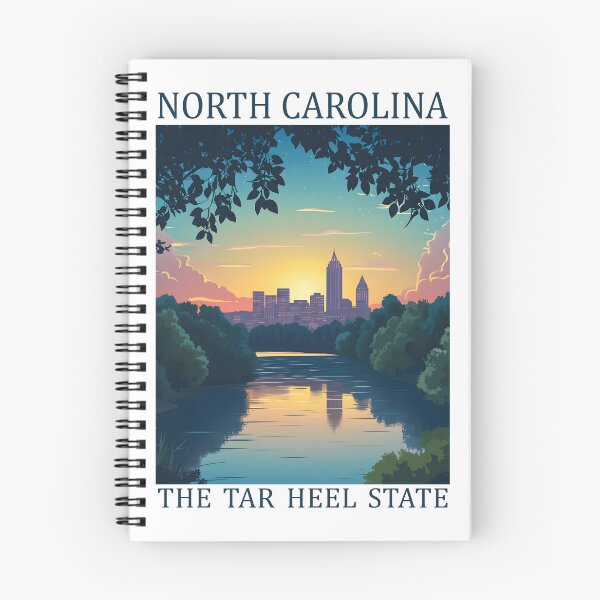 Item preview, North Carolina Travel Poster – Tar Heel State Sunset Skyline Wall Art designed and sold by GiftsCreek.