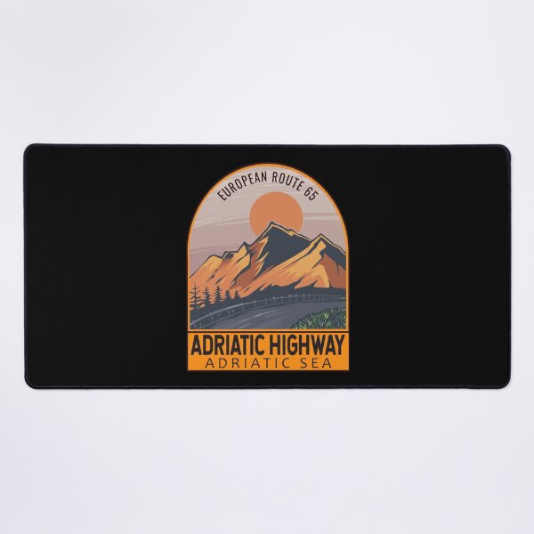 Item preview, Adriatic Highway Mediterranean Retro Travel Emblem designed and sold by KrisSidDesigns.