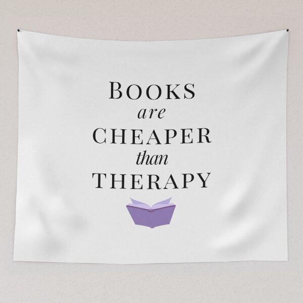 Item preview, Books Are Cheaper Than Therapy Book Lover Gift Sticker designed and sold by ade-datt.