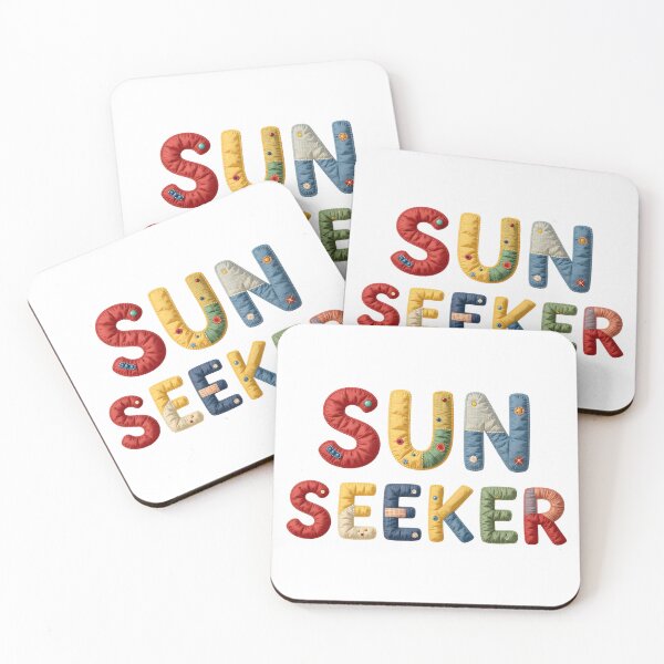Item preview, SUN SEEKER - IN COLORFUL FAUX LETTERING designed and sold by AlexOBrienArt.