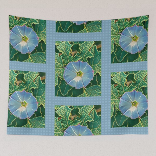 Item preview, Blue Datura Bloom in Blue Frame designed and sold by oh-bi-me.