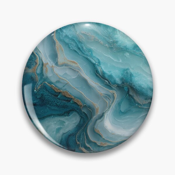 Item preview, Turquoise gold marble designed and sold by Letteraddicted.
