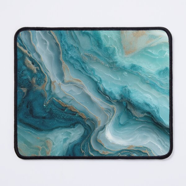 Item preview, Turquoise gold marble designed and sold by Letteraddicted.