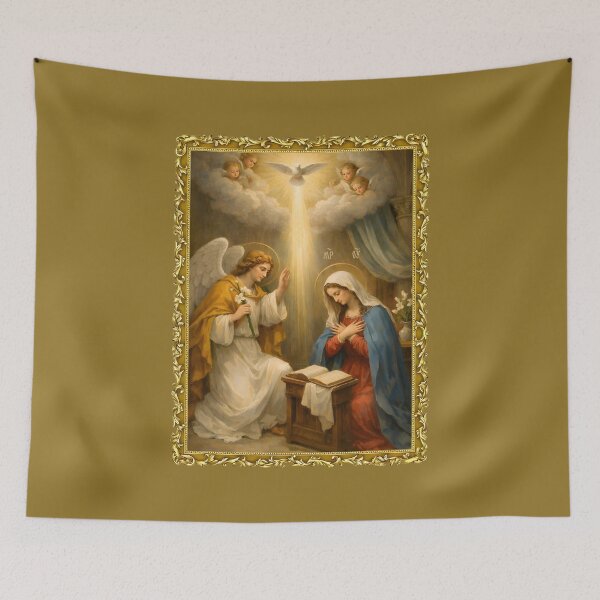 Item preview, Annunciation, icon in a frame ,the Annunciation to the Blessed Virgin Mary, the Annunciation of Our Lady designed and sold by orthodox-icon.