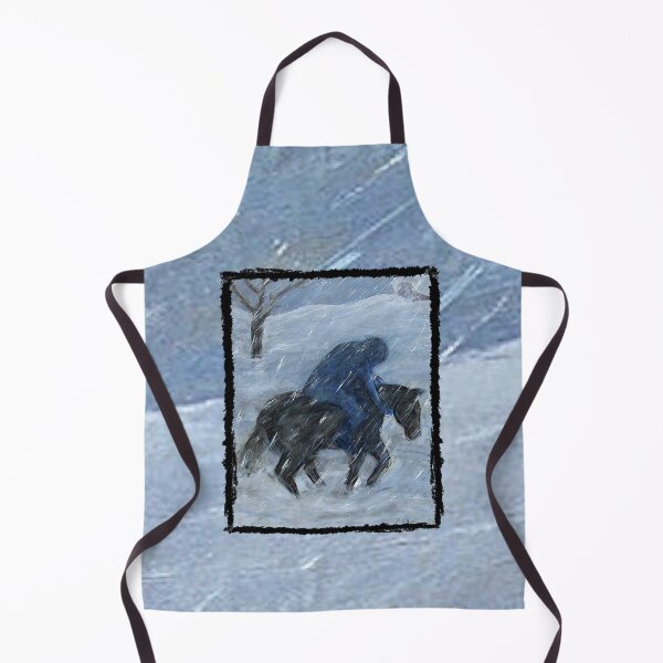 Item preview, The Long Journey Home: Winter Horse and Rider Artwork by Katt Yanda designed and sold by Artist-Katt-Yanda.