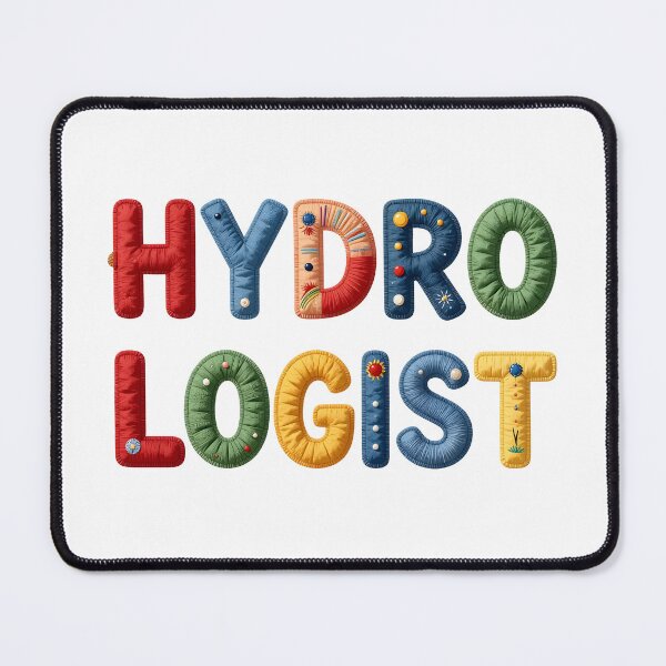 Item preview, HYDROLOGIST - IN COLORFUL FAUX LETTERING designed and sold by AlexOBrienArt.