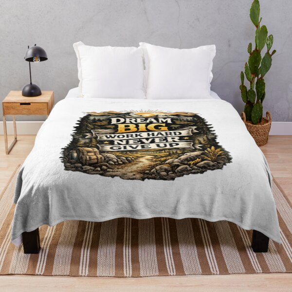 Item preview, Dream Big Never Give Up Mountain Sunset Hiking Backpack Inspirational Design designed and sold by HubCreates.