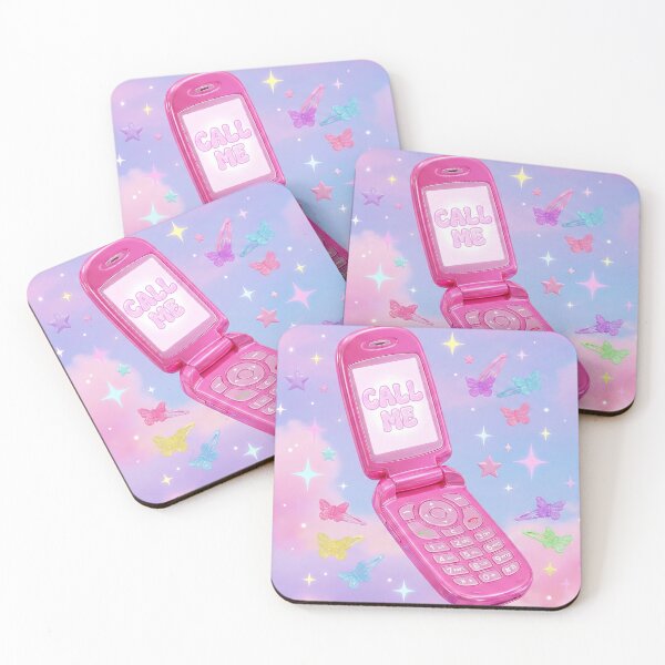 Item preview, Call Me Pink Y2K Retro Flip Phone Aesthetic designed and sold by DigitalAnnaBanana.