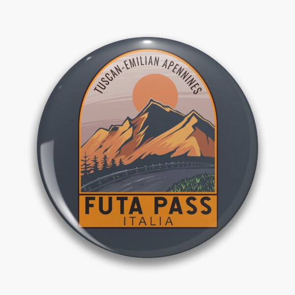Item preview, Futa Pass Italy Retro Travel Emblem designed and sold by KrisSidDesigns.
