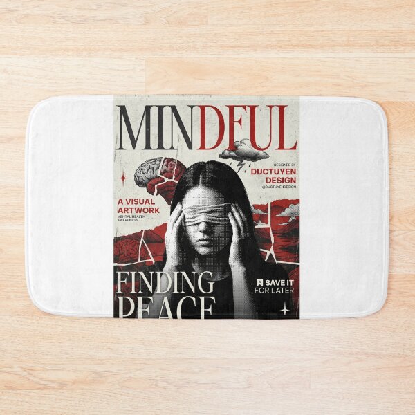 Item preview, Retro Mindful Finding Peace Magazine Art | Mental Health Healing & Trauma Recovery designed and sold by ZyricZyric.