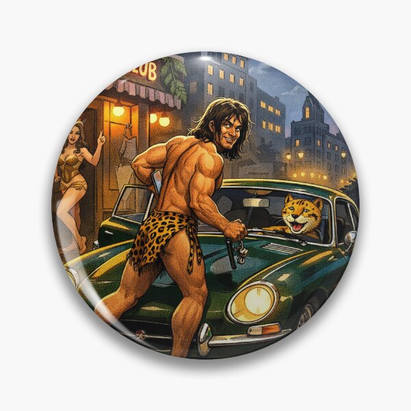 Item preview, Tarzan gara la Jaguar sur le bord du trottoir. designed and sold by frederic Lecut.