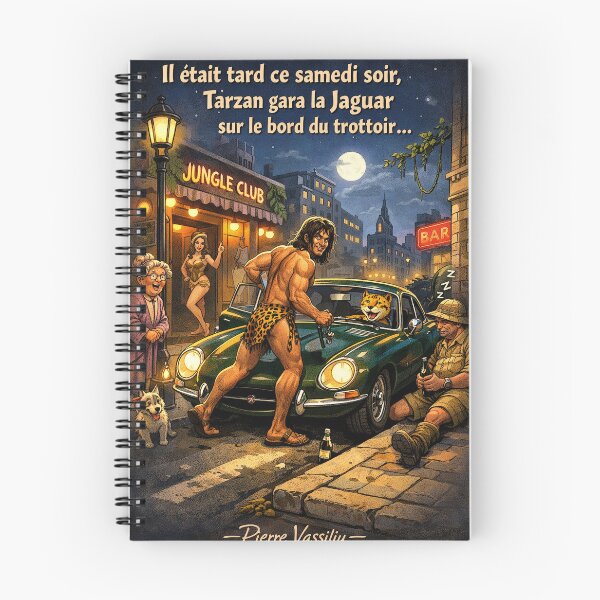 Item preview, Tarzan gara la Jaguar sur le bord du trottoir. designed and sold by frederic Lecut.
