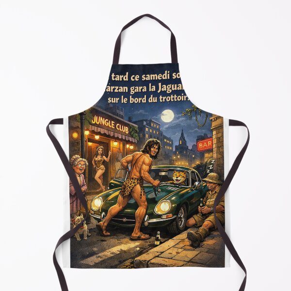Item preview, Tarzan gara la Jaguar sur le bord du trottoir. designed and sold by frederic Lecut.