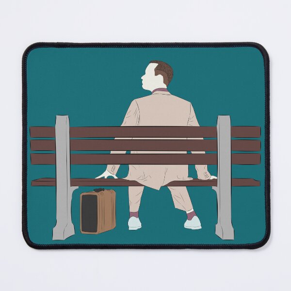 Item preview, Forrest Gump Bench Scene Art – Minimalist Movie Illustration designed and sold by Still Silhouette.