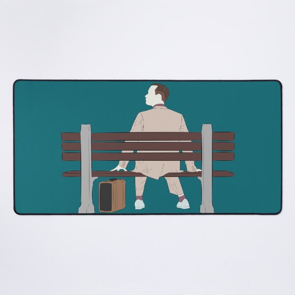 Item preview, Forrest Gump Bench Scene Art – Minimalist Movie Illustration designed and sold by Still Silhouette.