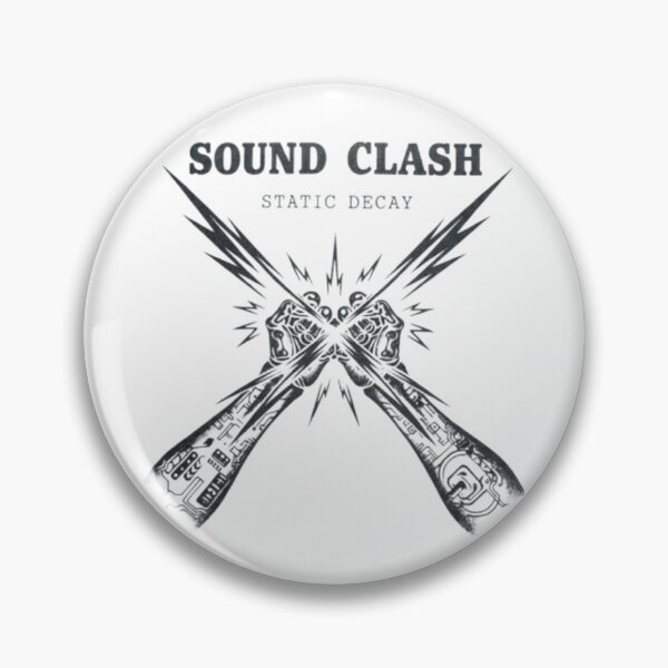 Item preview, Sound Clash Static Decay - Retro Electronic Circuitry Fist Design designed and sold by Ditstyle.
