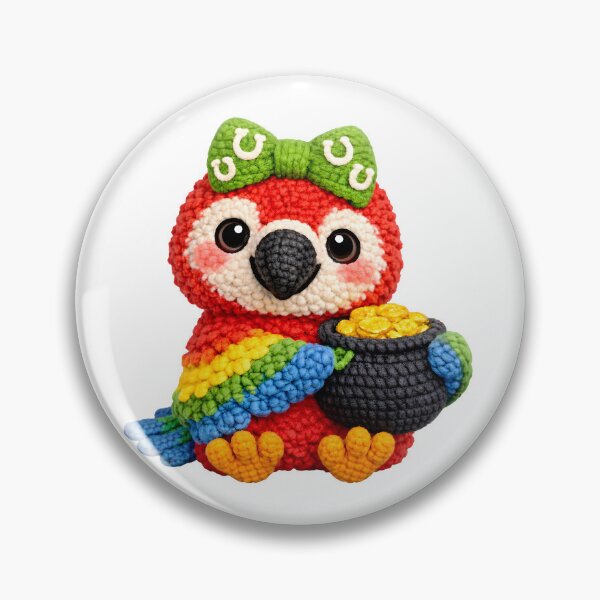 Item preview, St. Patrick's Day Faux Yarn Parrot designed and sold by KC's.