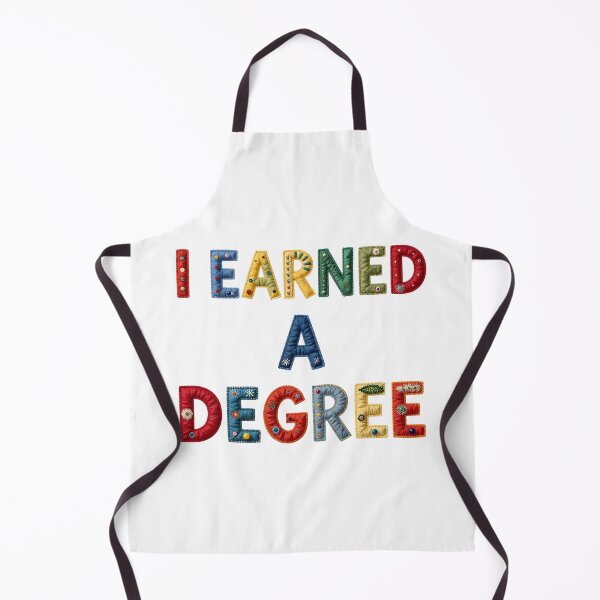 Item preview, I EARNED A DEGREE - IN COLORFUL FAUX LETTERING designed and sold by AlexOBrienArt.