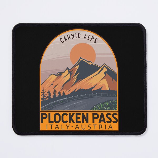 Item preview, Plocken Pass Italy Austria Retro Travel Emblem designed and sold by KrisSidDesigns.