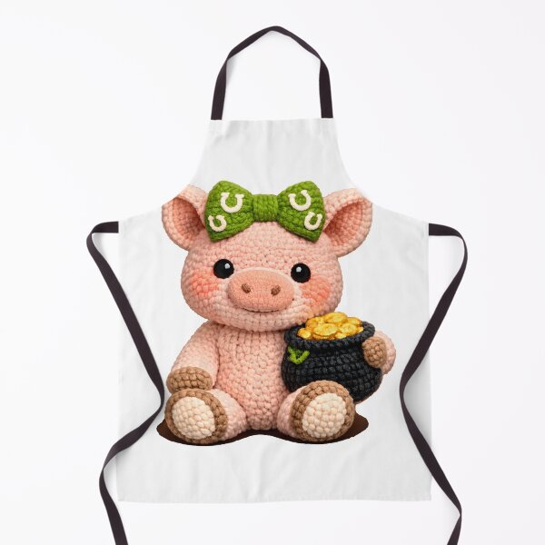 Item preview, St. Patrick's Day Faux Yarn Pig designed and sold by KC's.